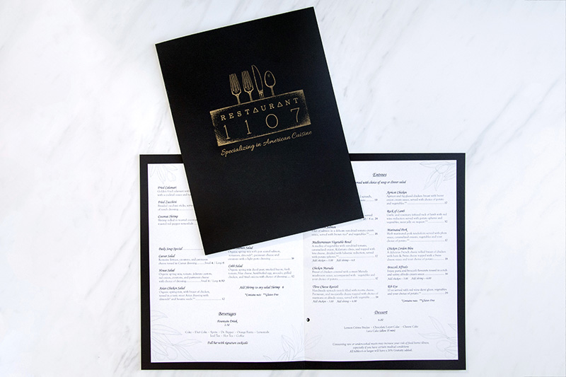 Print Marketing – Restaurant 1107